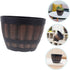 Outdoor Planter Home Cactus Indoor Style Garden Wooden Multi-Functional Flower Pots Bucket Wood Plant Bonsai Storage Round Whiskey Resin Container...