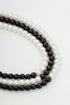 BABEYOND Round Imitation Pearl Necklace Vintage Multi Strands Necklace 20s Flapper Necklace for Party (Black and White)...