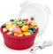 1200ml Large Camping Bowl with Foldable Spoon, Collapsible Bowl With Lid, Silicone Bento Box Container, For Travel Camping Meal Prep & Food Storag...