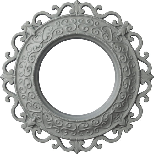 Ekena Millwork CM13OR Orrington Ceiling Medallion, 13 1/4"OD x 6 5/8"ID x 1 1/8"P, Factory Primed...