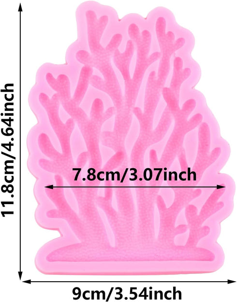 Coral Seaweed Silicone Molds Coral Fondant Mold For Cake Decorating Cupcake Topper Candy Chocolate Gum Paste Polymer Clay...