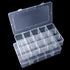 Benbilry 2 Pack 15 Grids Clear Storage Containers Plastic Organizer Box Craft Storage Boxes with Adjustable Dividers for Beads Organizer Art DIY F...