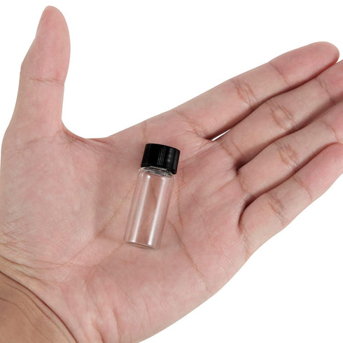 4ml Clear Glass Vials with Screw Caps and Plastic Stoppers, 1 Dram Small Liquid Sample Vial, Leak-Proof Vial, 50PCS...
