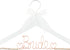 Ella Celebration Bride to Be Wedding Dress Hanger Wooden and Wire, Accented with Beads and a Bow Bridal Hangers for Brides (White with Rose Gold W...
