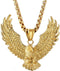 Eagle Charm for Men,Norse Viking Bald Eagle Pendant Necklace,American Bald Eagle Totem Amulet Charm Pendant,Gold Flying Hawk Eagle Jewelry,Gothic ...