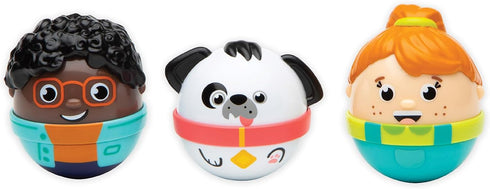 Playskool Weebles My Best Friends - Weeble Wobble Preschool Toy for Toddlers, 2 Weebles Characters + 1 Weebles Pet Dog for Kids Ages 12 Months and...