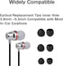 60 Pcs Silicone Earbud Tips Replacement Ear Tips Earbuds Cap for in- Ear Headphones Eartips (Inner Hole from 3.8mm-5.5mm Earphones) Earbud Replace...