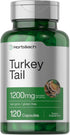 Horbaeach Turkey Tail Mushroom Capsules | 1200mg | 120 Count | Non-GMO and Gluten Free Extract...