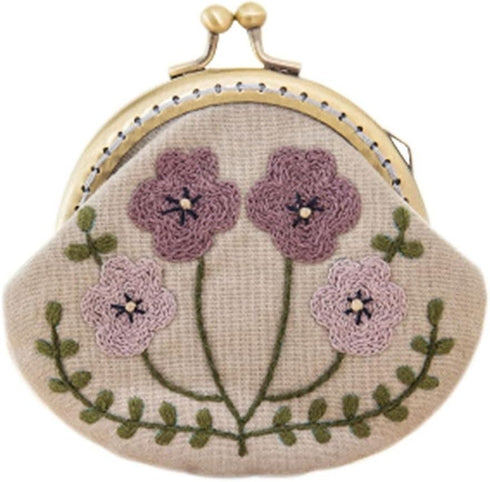 Flowers Bird Embroidered Clutch Coin Purse Wallet Handmade DIY Mobile Phone Bags Kit Embroidered for Wallet Crafts...