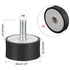 uxcell M8 Thread Male Female Rubber Mounts,Vibration Isolators,Shock Absorber 40mm x 20mm...