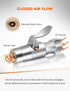 Locking Air Chuck, Heavy Duty Two Steel Jaws Lock on Air Chuck for Any Schrader Valve Tires-No Air Leakage, Rated to 150 PSI-1/4 NPT Fitting Inclu...