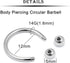 Kridzisw 14G Septum Nose Rings Eyebrow lip Rings Lobe Earrings Hoop 316L Surgical Steel Cartilage Helix Tragus Rook Daith Earrings Hoops Piercing ...