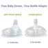 Anpei Straw and Sippy Cup Transitional Nipples Set of 2 with Nipple Storage Case Compatible with Comotomo Baby Bottles, 5 oz and 8 oz...
