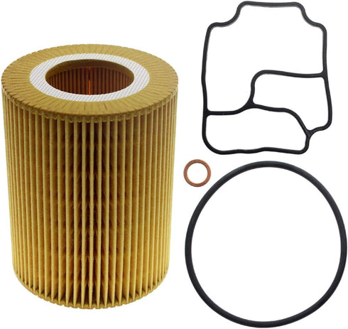 AUTOKAY Engine Oil Filter w/Housing Gasket Fits for BMW E39 E46 E60 X3 X5 Z3 Z4 525i 530i 323Ci 328Ci 323i 323is 325is 328i 325xi 330Ci 330i...