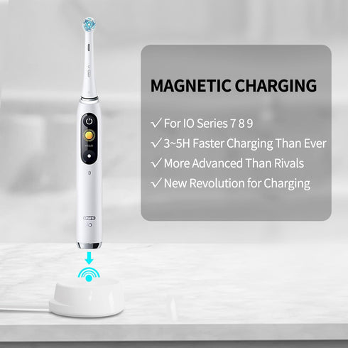Electric Toothbrush Charger for Braun Oral B IO Series 7 8 9 Toothbrush, Replacement Magnetic Charger 100V-240V for IO 3768 Charger for IO7 IO8 IO...