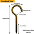 20 Pcs Stainless 2.36 Inches Screw Hooks for Outdoor String Lights, Ceiling hooks for hanging plants, Christmas Lights & Patio Lights Hooks, Bronz...