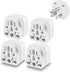 4 Pack UK to US Plug Adapter,Travel Plug Adapter, Type B Universal to American Outlet Plug Adapter,3 Prong to 2 Prong Adapter Australia Europe to ...