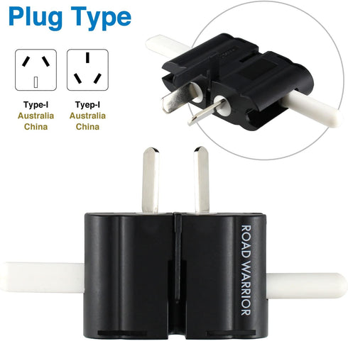 ROAD WARRIOR Universal Travel Plug Adapter Europe/UK/Australia/USA/India/China Compact Does Not Convert Voltage RW101BK Black...
