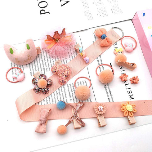 Baby Girl's Hair Clips Cute Hair Bows Baby Elastic Hair Ties Hair Accessories Ponytail Holder Hairpins Set For Baby Girls Teens Toddlers, Assorted...