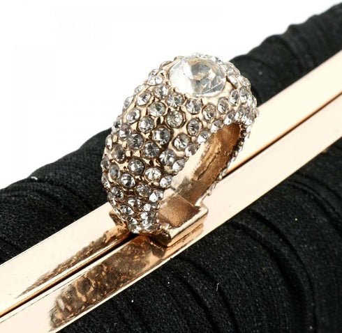 jessie Clutch Purse for Women Pleated Glitter Evening Bag for Crystal Bridal Wedding Party with Rhinestone...