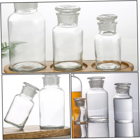 1pc Reagent Bottle Powder Container Clear Liquid Storage Bottles Lab Vials Small Apothecary Jars Lab Bottles & Jars Vials Empty Medicine Bottle So...