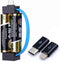 CACACOL Portable Magnetic AA/AAA Battery Phone Emergency Charger with MicroUSB-Lightning Adapter and MicroUSB-TypeC Adapter Suit for Cell Phone Sm...
