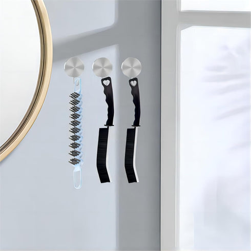 Crevice Cleaning Brush Hard Bristle Grout Brush Scrub Brush Toilet Brush Cleaning Tools Cleaning Supplies for Household Use Bathroom Kitchen 3 Pcs...