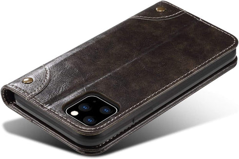 SINIANL Compatible with iPhone 11 Pro Max Leather Case Wallet Folio Case Book Design Magnetic Closure with Stand and ID Holder Credit Card Slots f...