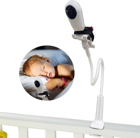 TakTark Universal Baby Camera Mount, Flexible Baby Camera Holder, Baby Monitor Shelf, Baby Camera Stand for Crib Nursery,1080P Indoor Alert Compat...