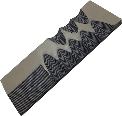 Cool Hand 2 pcs G10 Knife Handle Scales Slabs Custom DIY Tool Material for Knives Making Blanks Blades, Gray/Black, KHM-G10-5...