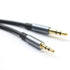 Black 3ft Gold Plated Design 3.5mm Male to 2.5mm Male Car Auxiliary Audio Cable Cord Headphone Connect Cable for Apple, Android Smartphone, Tablet...