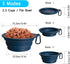 PetBonus 2-Pack Silicone Collapsible Dog Bowls, BPA Free Dishwasher Safe, Portable Foldable Expandable Travel Bowl, Food Water Feeding Cup Dish fo...
