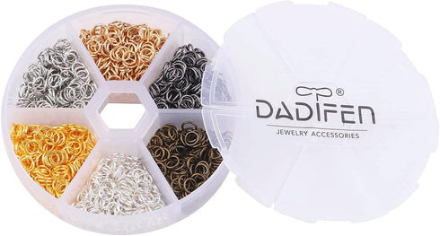 1200pcs Mixed 6 Colors Jump Rings Jewelry Making Supplies Open Jump Rings 5mm(0.2 inch) 21 Gauge Jump Ring for DIY Bracelet Earrings Necklace Jewe...