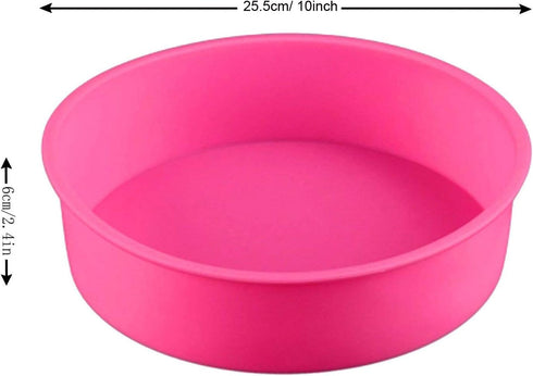 Baking Silicone 10-Inch Round Cake Pan Baking Mold, BPA Free, Non-Stick European-Grade Silicone, 2.16-Inches Deep...
