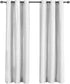 Royal Hotel Bedding Soho 100% Blackout Window Curtains Panels, Top Grommet Faux Silk Panels, Solid Curtains Set of 2, Pair, 63 Inches Long, White...