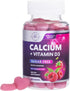 Calcium Supplement + Vitamin D3 - Sugar Free Calcium Gummies for Bone & Teeth Strength Support, Calcium Gummy Chews for Immune Support, Calcium Su...