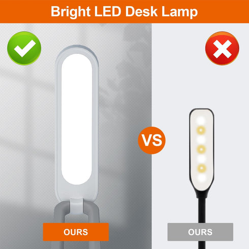 LED Desk Lamp for Office Home & Battery Operated Lamp Rechargeable Lamp Foldable & Portable Light, LED Desk Light Strip, 3 Brightness Dimmable Sma...
