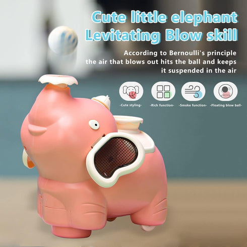 Elephant Blowing Ball Walking Car Toys with Music Light Baby Crawling Toys Tummy Time Interactive Toddler Infant Toy Automatically Avoid Obstacles...