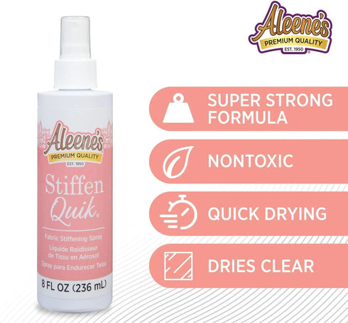 Aleene's 15581 Stiffen-Quick Fabric Stiffening Spray 8oz,Original Version, Packaging may vary...