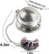 Stainless Steel Tree of Life Tea Ball - Amethyst Crescent Moon Pendant Infuser for Loose Tea Leaves...