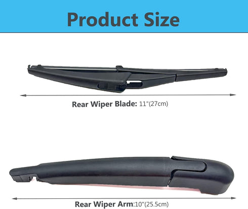 Rear Window Wiper Arm & Blade Replacement for Jeep Renegade 2015-2021 Rear Windshield Wiper Arm & Blade, Factory OE Style Rear Window Wiper Arm Bl...