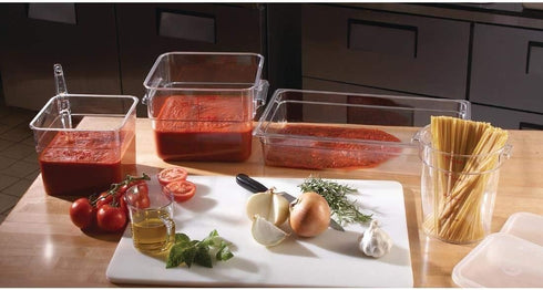 Cambro Food Storage Container - Classic Series Square - 6 QT (Quart) - Commercial Grade for Food Prep (Clear)...
