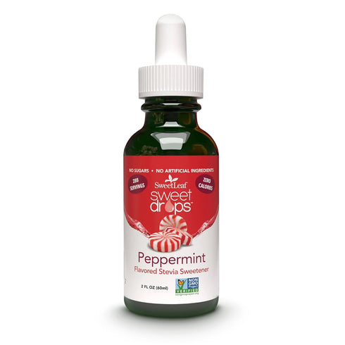 SweetLeaf Sweet Drops Peppermint Liquid Stevia Sweetener - Peppermint Stevia Drops, Zero Calories, Zero Sugar, Non-GMO, Gluten-Free, Keto Friendly...