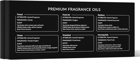 HIQILI Nature Fragrance Oil 6x10ml, Scented Oil for Candle Scents Soap Making & Diffuser, Essential Oils Set for Soy Candles Slime Home Car Aromat...