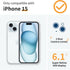 Compatible with iPhone 15 Case with Screen Protector, Flower Pattern Design, Floral Clear Women Phone Case Shockproof Protective Soft Bumper Cover...
