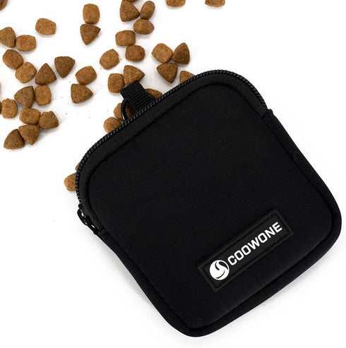Waterproof Dog Treat Pouch, Dog Training Treat Pouch Built in Poop Bag Dispenser Adjustable Shoulder Bag (BLK) (BLK)...