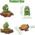 2pcs Miniature Frog Figurines, Funny Frog Desk Decor Cute Frog Sculpture Mini Frog Statue Collectibles Accessories for Outdoor Garden Small Deskto...