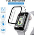2 Pack L?K Case for Apple Watch 44mm SE/Series 6/5/4 Built-in Tempered Glass Screen Protector,All-Around Ultra Thin Bumper Full Cover Hard PC Prot...