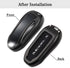 QBUC for Tesla Key Fob Cover with Keychain Compatible with Tesla Model X Keyless Protection Case Smart Remote Accessories (Black)...