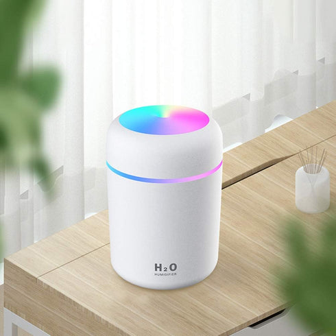 2 in 1 USB Electric Aromatherapy Oil Diffuser Ultrasonic Air Humidifier Mist Maker with Colorful Light for Home Office and Car (Pink)...